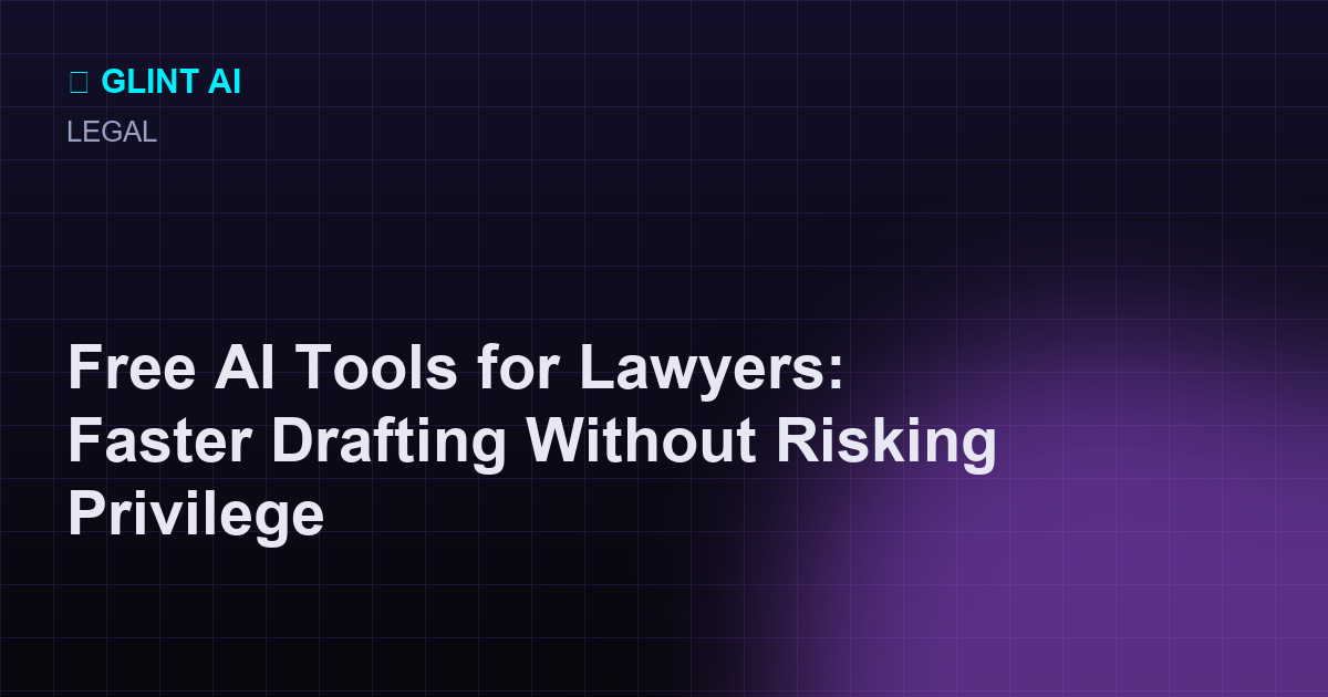 Free AI tools for lawyers showing client-safe summarization and drafting in the browser
