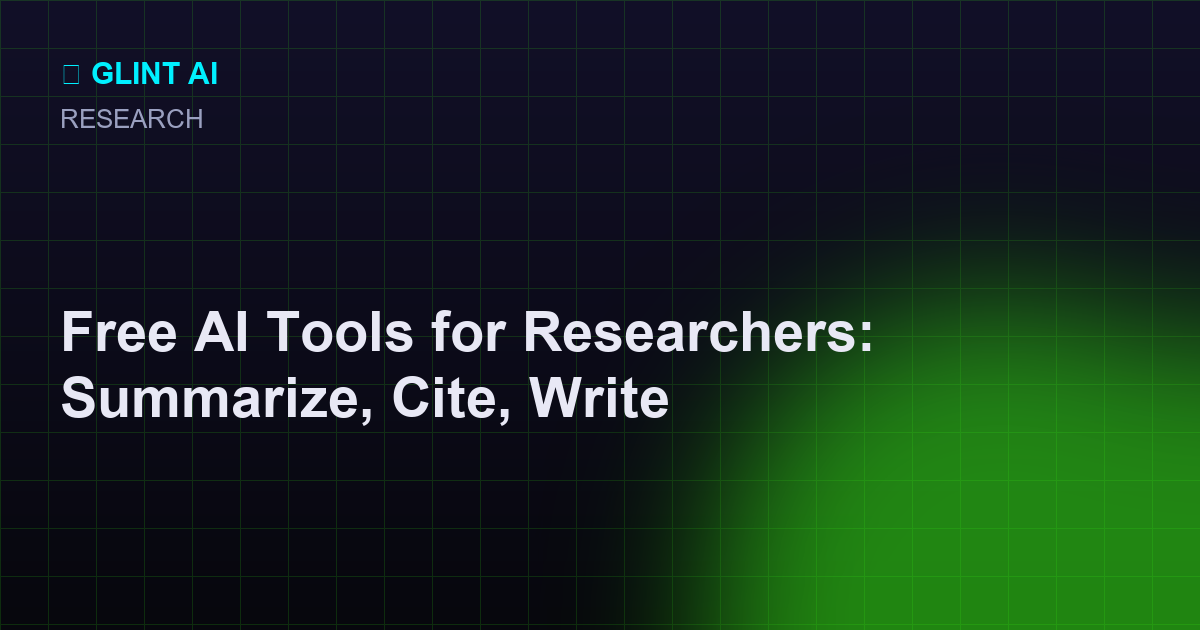 Free AI tools for researchers for PDF triage, summarization, and writing