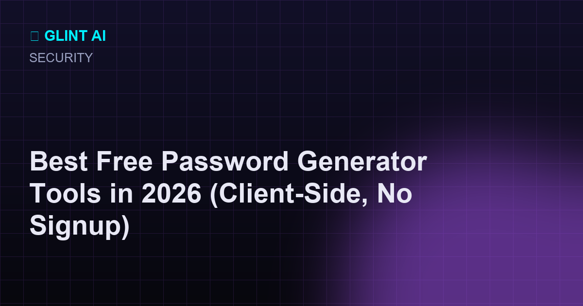 Comparison of the best free password generator tools ranked by client-side generation
