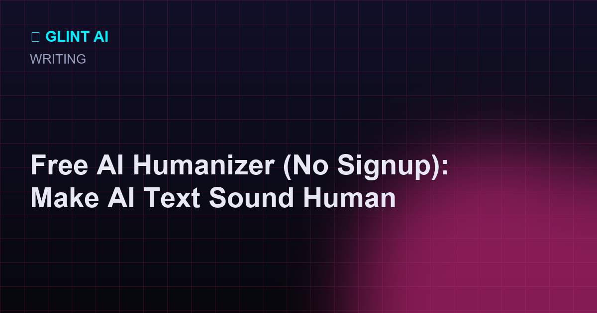 Free AI humanizer rewriting stiff AI text into natural, human-sounding prose