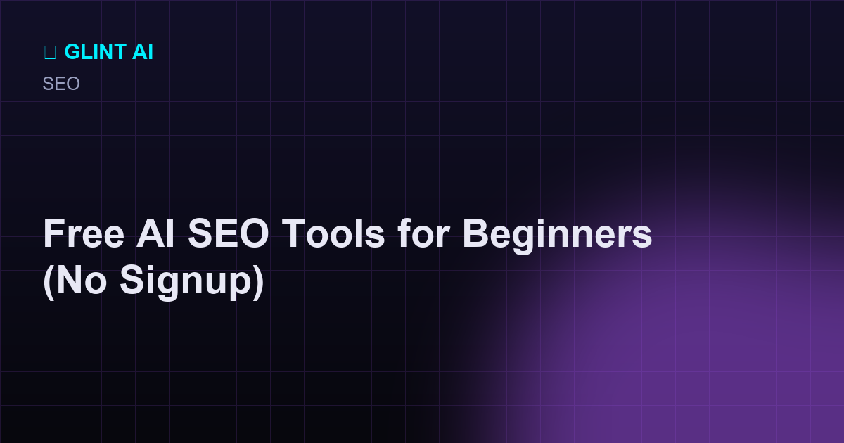 Free AI SEO tools for beginners arranged by SERP preview, meta tags, and content checks