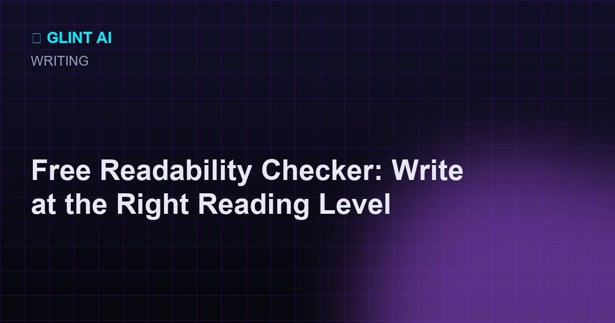 Free readability checker scoring a paragraph by reading grade level