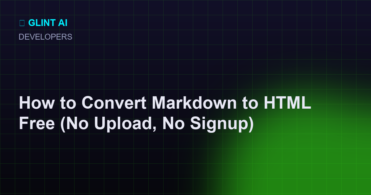 Markdown source on one side and rendered HTML on the other