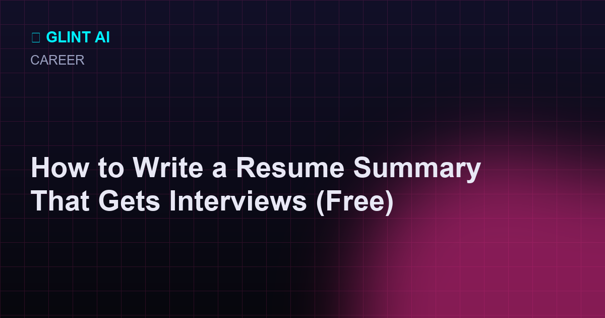 Resume summary draft leading with role, years, and one metric