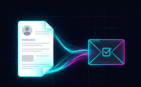 Cyberpunk illustration for the cover letter guide