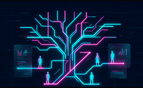 Cyberpunk illustration for the AI story generator guide