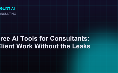 Cyberpunk illustration for the free AI tools for consultants guide