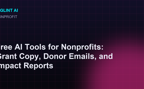 Cyberpunk illustration for the free AI tools for nonprofits guide