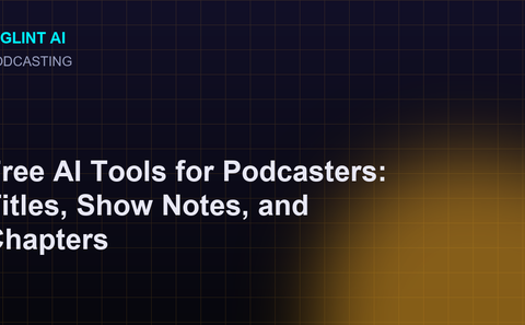 Cyberpunk illustration for the free AI tools for podcasters guide
