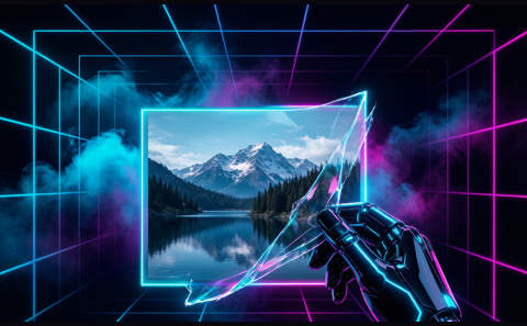 Cyberpunk illustration for the background remover guide