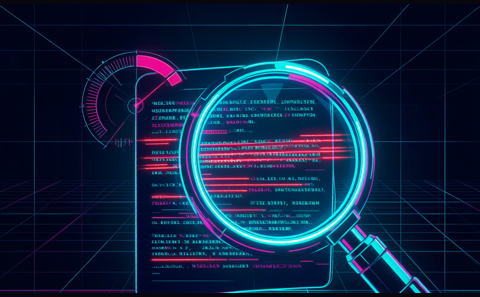 Cyberpunk illustration for the AI detector guide