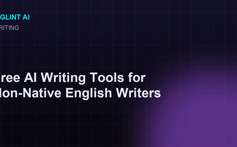 Cyberpunk illustration for the free AI writing tools for non-native English guide
