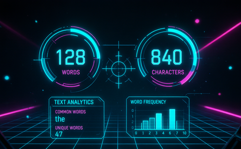 Cyberpunk illustration for the word counter guide