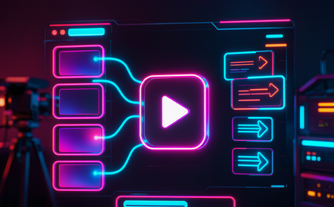 Cyberpunk illustration for the YouTube title guide